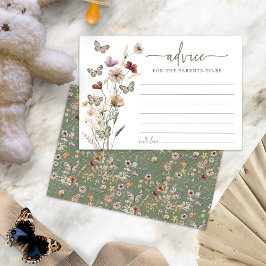 Green Boho Wildblume Advisor Card Einladung