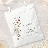 Green Boho Wildblume Babydusche Geschenktütchen