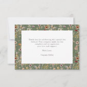 Green Boho Wildblume Danke Cards (Rückseite)