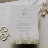 Green Boho Wildblume I GRILLEN Engagement Partei Einladung
