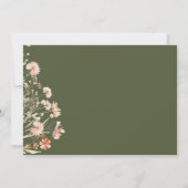 Green Boho Wildblumen Wedding Foto Save The Date (Rückseite)