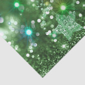 Green Bokeh Imitats Glitzer & farbenfrohe Sterne Seidenpapier (Ausschnitt)