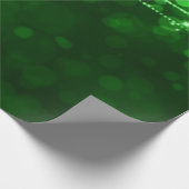 Green Bokeh Weihnachtsleights Geschenkpapier (Ecke)