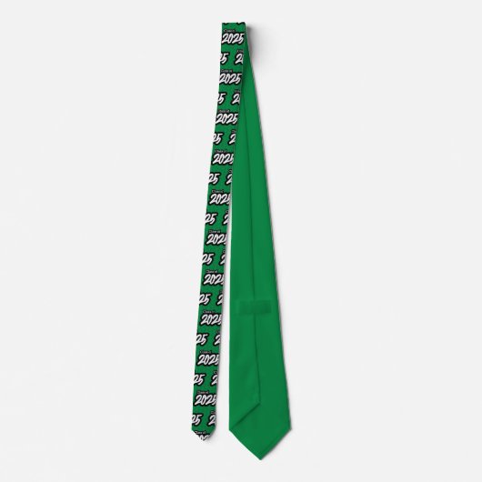Green Bold Brush Class of 2025 Neck Tie Krawatte (Rückseite)