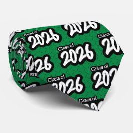 Green Bold Brush Class of 2026 Neck Tie Krawatte