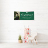 Green Bold Calligraphy Foto Abschluss Banner (Insitu)