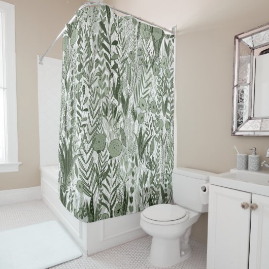 Green Bold Garden Mix Duschvorhang (Beispiel)
