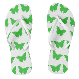 Green Bold Mod Butterflies Badesandalen