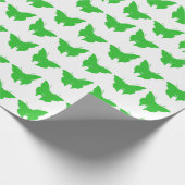 Green Bold Mod Butterflies Geschenkpapier (Ecke)