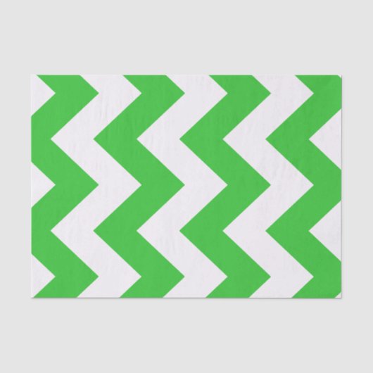 Green Bold Mod Zickzack Seidenpapier (Vorderseite)