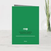 Green Bold & Modern Foto Abschluss Einladung (Rückseite)