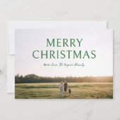 Green Bold Typografy Foto Elegante Weihnachten (Vorderseite)