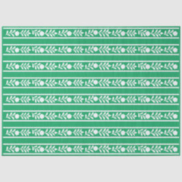 Green Bone Inlay Floral Border Decoupage Paper Seidenpapier