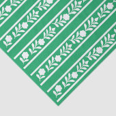 Green Bone Inlay Floral Border Decoupage Paper Seidenpapier (Detail)