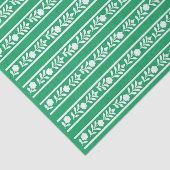 Green Bone Inlay Floral Border Decoupage Paper Seidenpapier (Ausschnitt)