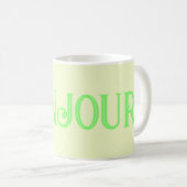 Green Bonjour Pastel Yellow Coffee Tasse (VorderseiteRechts)