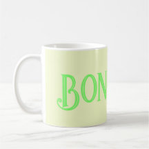 Green Bonjour Pastel Yellow Coffee Tasse