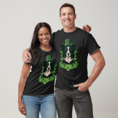 Green Border Collie shamrock St Patricks Day Borde T-Shirt (Unisex)