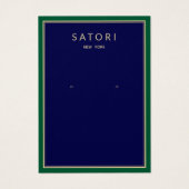 Green Border Earring Navy Juwelier Display (Vorderseite)