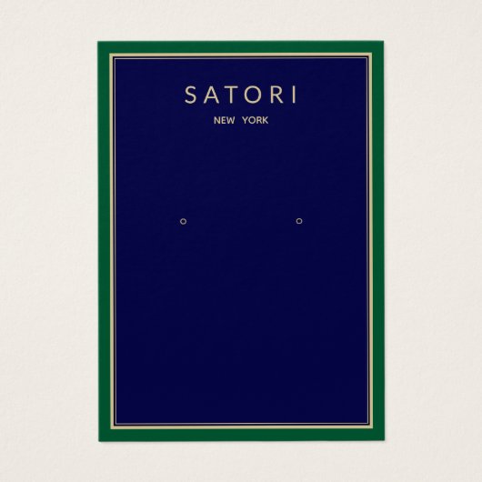 Green Border Earring Navy Juwelier Display (Vorderseite)