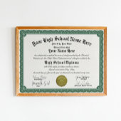 Green Border High / Zuhause School Diploma Poster