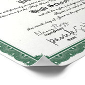Green Border High / Zuhause School Diploma Poster (Ecke)
