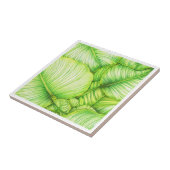Green Botanical Ceramic Tile Fliese (Seite)