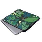 Green Botanical: Illustration tropischer Blätter Laptopschutzhülle (Vorne Knopf)