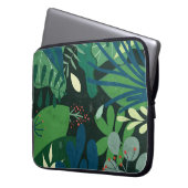 Green Botanical: Illustration tropischer Blätter Laptopschutzhülle (Vorderseite Links)