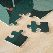 Green Botanical: Illustration tropischer Blätter Puzzle (Seite)