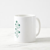 Green Botanical Line Art Kaffeetasse (VorderseiteRechts)