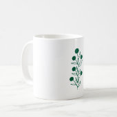 Green Botanical Line Art Kaffeetasse (Vorderseite Links)