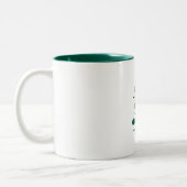 Green Botanical Line Art Zweifarbige Tasse (Links)