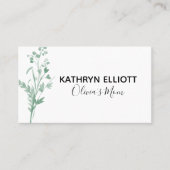 Green Botanical Mommy Play Date Calling Card Telefonnummerkarte (Vorderseite)