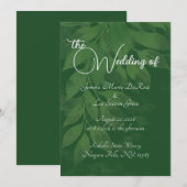Green Botanical Wedding Invitation Einladung (Vorne/Hinten)