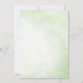 Green Botanical Wedding Invitation with Eucalyptus Einladung (Rückseite)