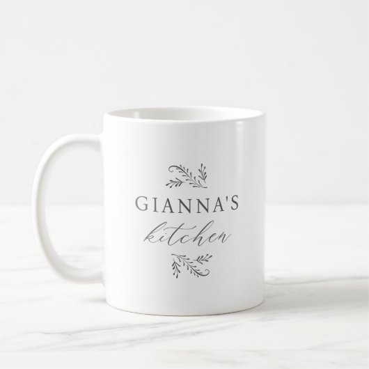 Green Botanical Your Name's Kitchen Kaffeetasse (Links)