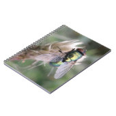 Green Bottle Fly Macro Notebook Notizblock (Linke Seite)