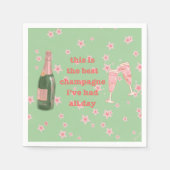 Green Bougie Champagne Flaschenangebot Serviette (Vorderseite)