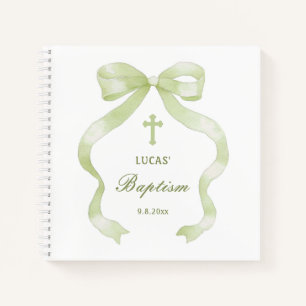 Green Bow BaptisGästebuch Notizblock