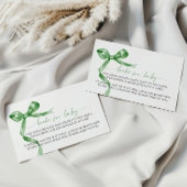 Green Bow Book of Baby Enclosure Card Begleitkarte