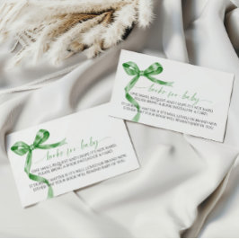 Green Bow Book of Baby Enclosure Card Begleitkarte