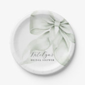 Green Bow Brautparty Pappteller (Vorderseite)