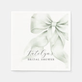 Green Bow Brautparty Serviette (Vorderseite)