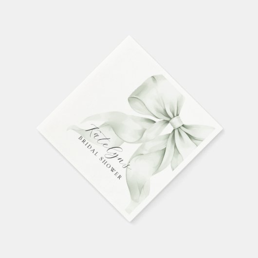 Green Bow Brautparty Serviette (Ecke)