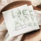 Green Bow Brautparty Serviette