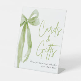 Green Bow Cards und Geschenkschild für die Wasserf Sockelschild