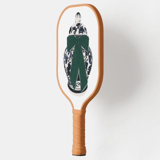 Green Bow Chinoiserie Vase Pickleball Paddle (Links)