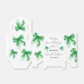 Green Bow Coquette Script Sweet 16 Thank You Geschenkschachtel (Ungefaltet)