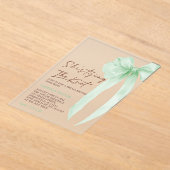 Green Bow Elegant Brautparty Acryleinladungen (Ablage )